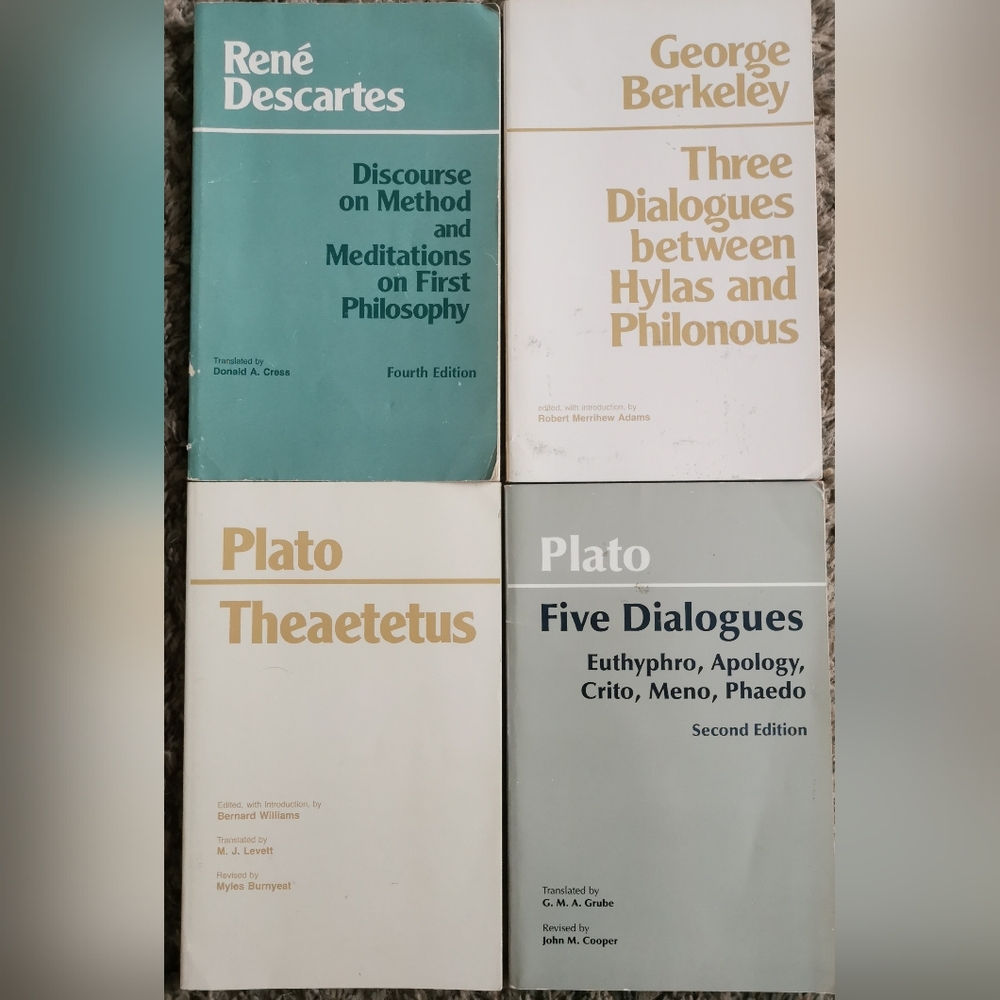 Philosophy Book Collection - Descartes, Berkeley, Plato, Hume